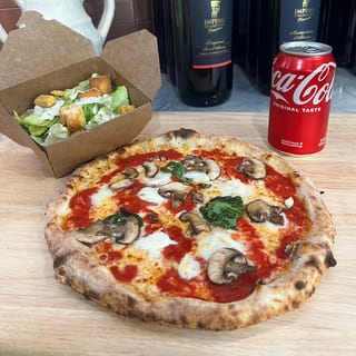 10" Margherita Pizza + Side Of Salad + Soft Drink